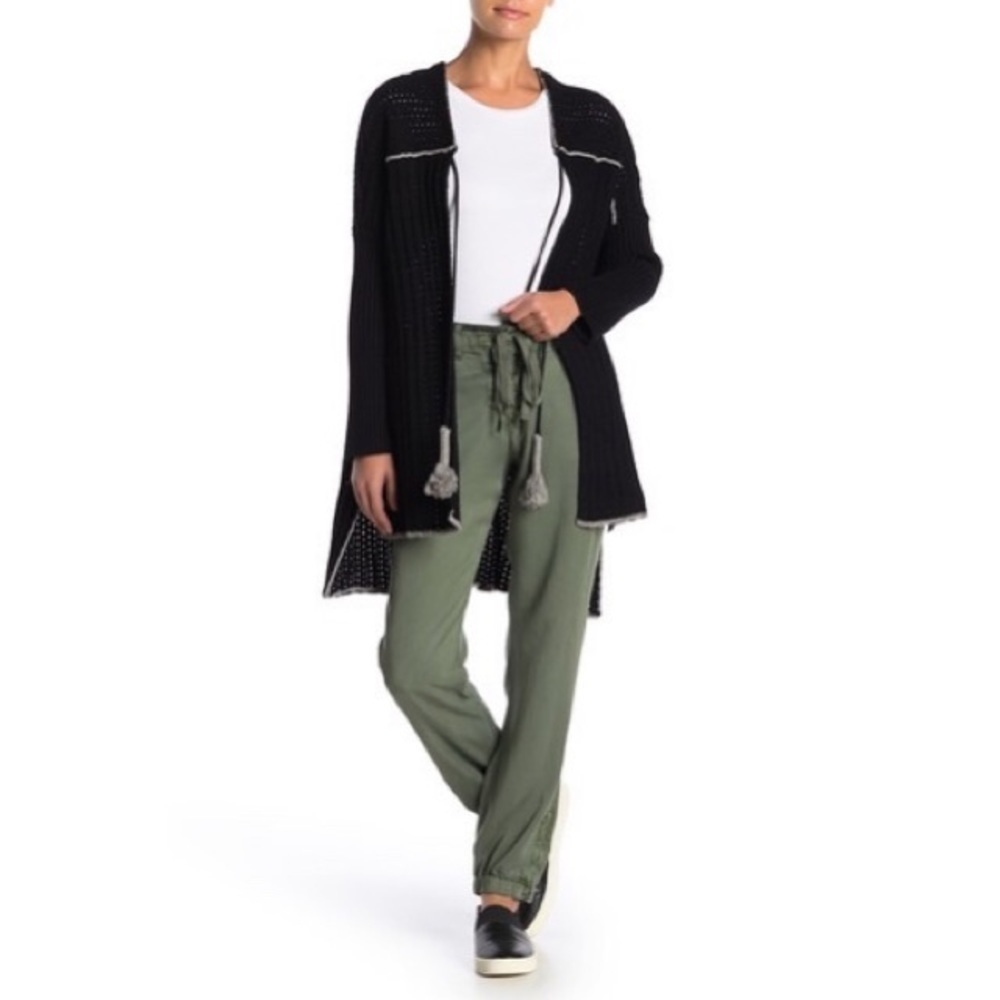 UGG Riley Long Cardigan Sweater Size M/L Black/Grey